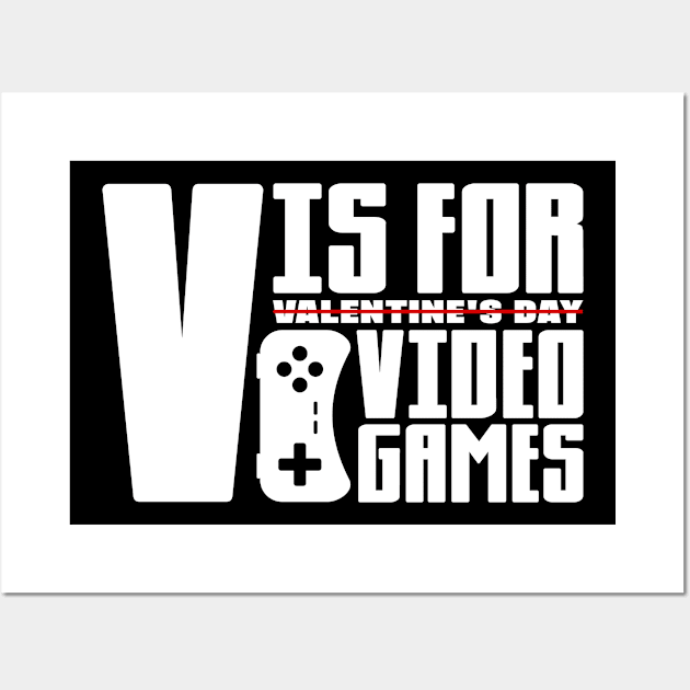 V is for Video Games Wall Art by colorsplash